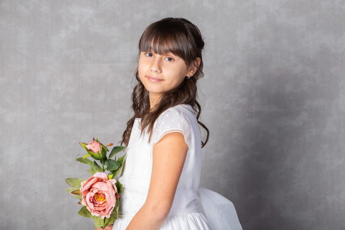 sesión de fotos de comunión en estudio en Madrid